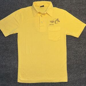 Vintage 1986 US Arabian Nationals Polo Shirt Size S Yellow Louisville Kentucky